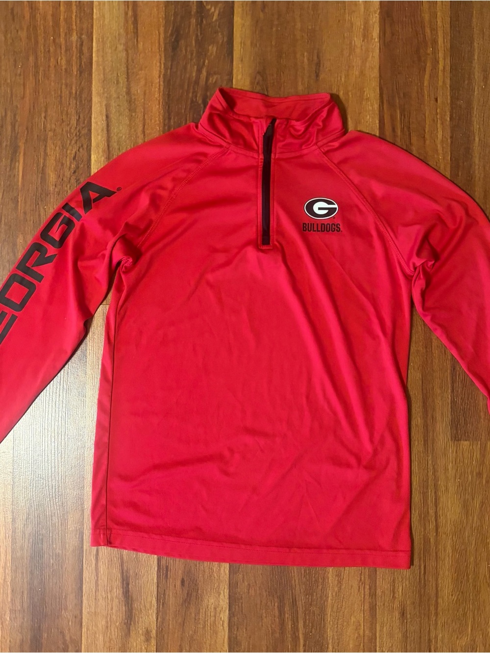 Colosseum Red Georgia Bulldogs Quarter-Zip Pullover with Black Logo